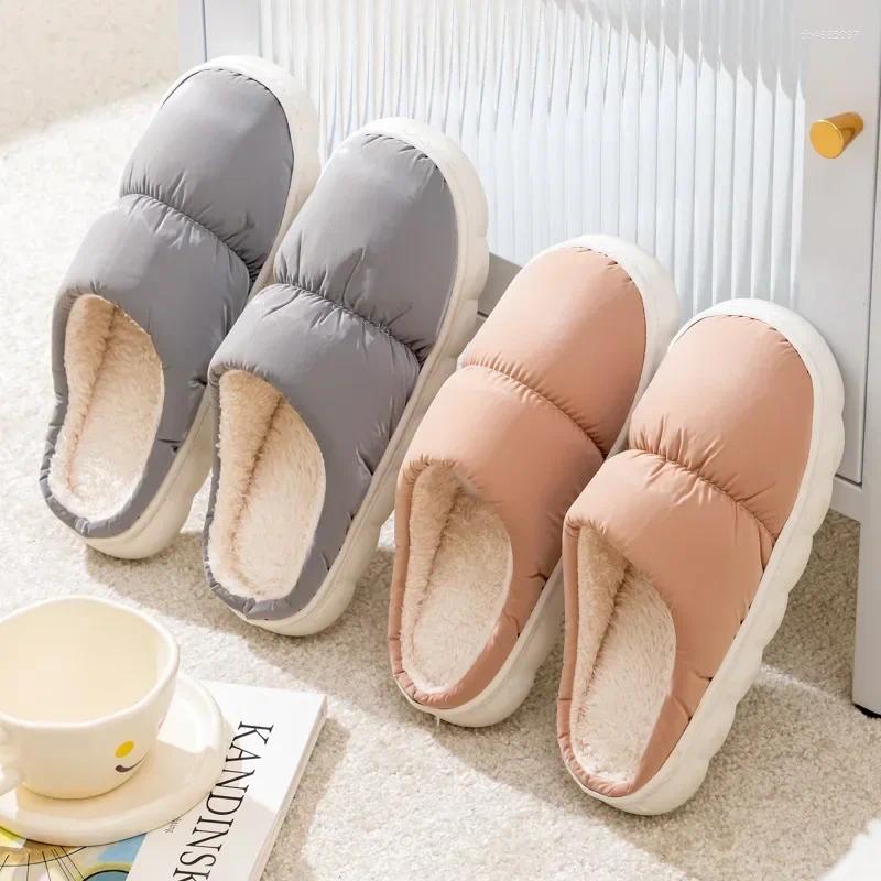 Slippers Women's Winter Home Couple Warm Non Slip Plush Cotton Comfort Thick Soled or Anti Cold zhanyishengli