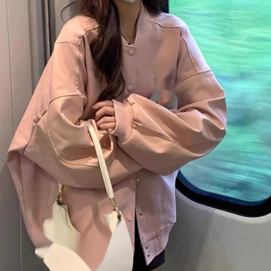 Autumn and Winter Clothing New Loose Oversized Thick Hoodie Jacket Baseball Jacket Design Sense Womens Jacket Fashion Top Women Jackets Coat 241209