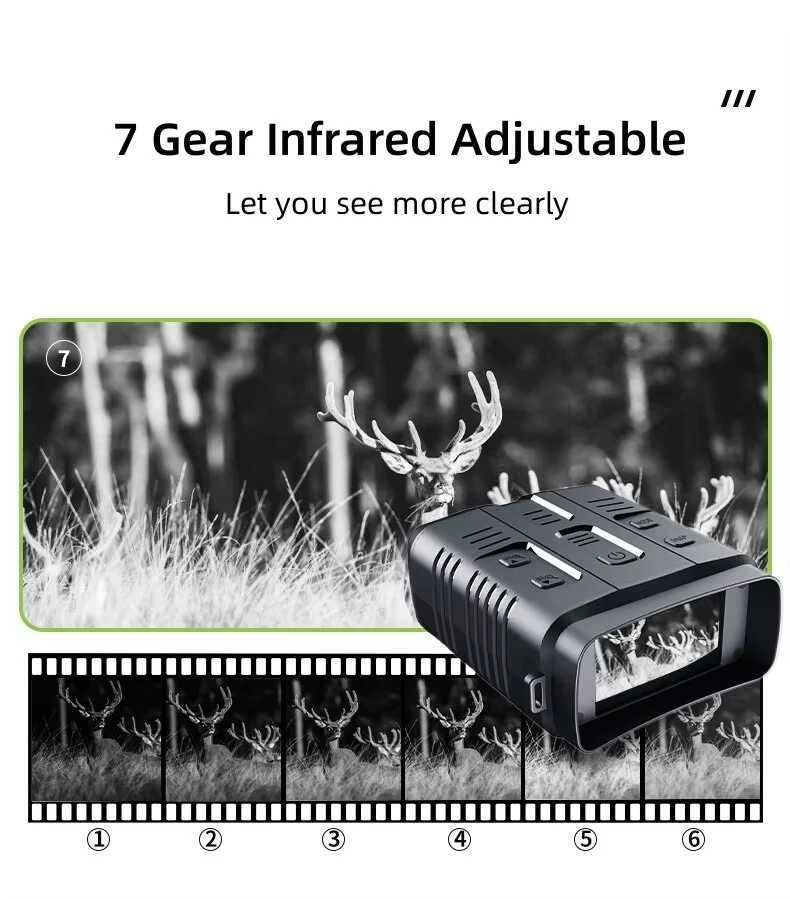 4K Night Vision Binoculars Device 10x Digital 800m Full Dark 8W Infrared WiFi Tescope Goggs For Cam Hunting Video Record W250116