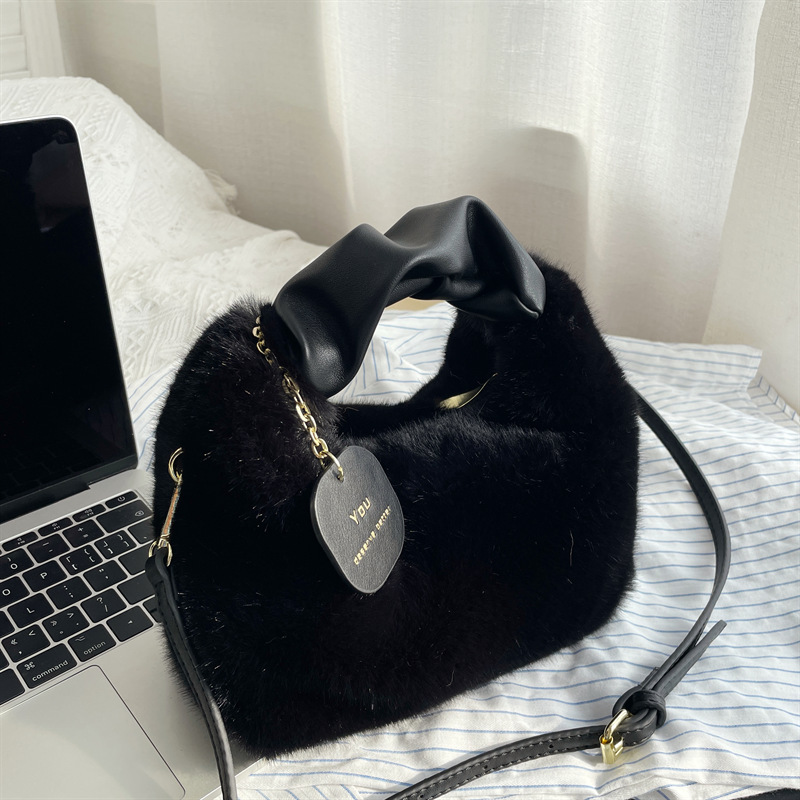 New High-quality Plush Bag Casual Women's Handbag Designer Solid Color Wallet Card Bag Large Capacity Makeup Bag Mobile Phone Bag