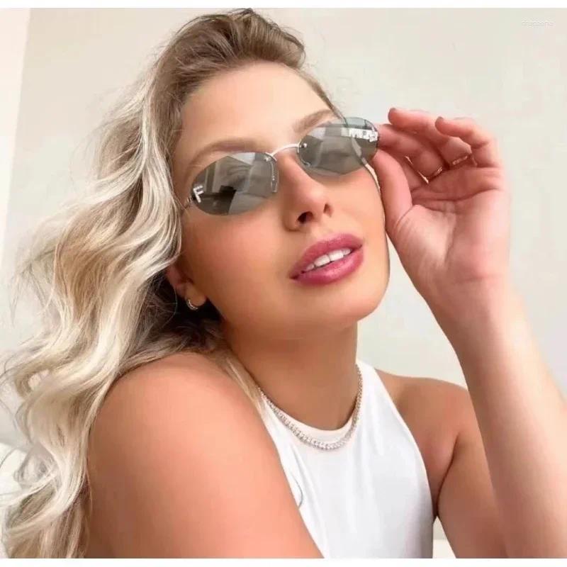 Sunglasses Ins 2025 Luxury Designer UV400 Women Girls Men Trendy Oval Sun Glasses Ladies Vintage Female Round Gafas De Sol