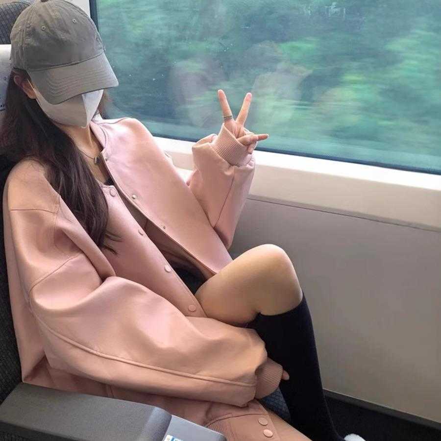 Autumn and Winter Clothing New Loose Oversized Thick Hoodie Jacket Baseball Jacket Design Sense Womens Jacket Fashion Top Women Jackets Coat 241209