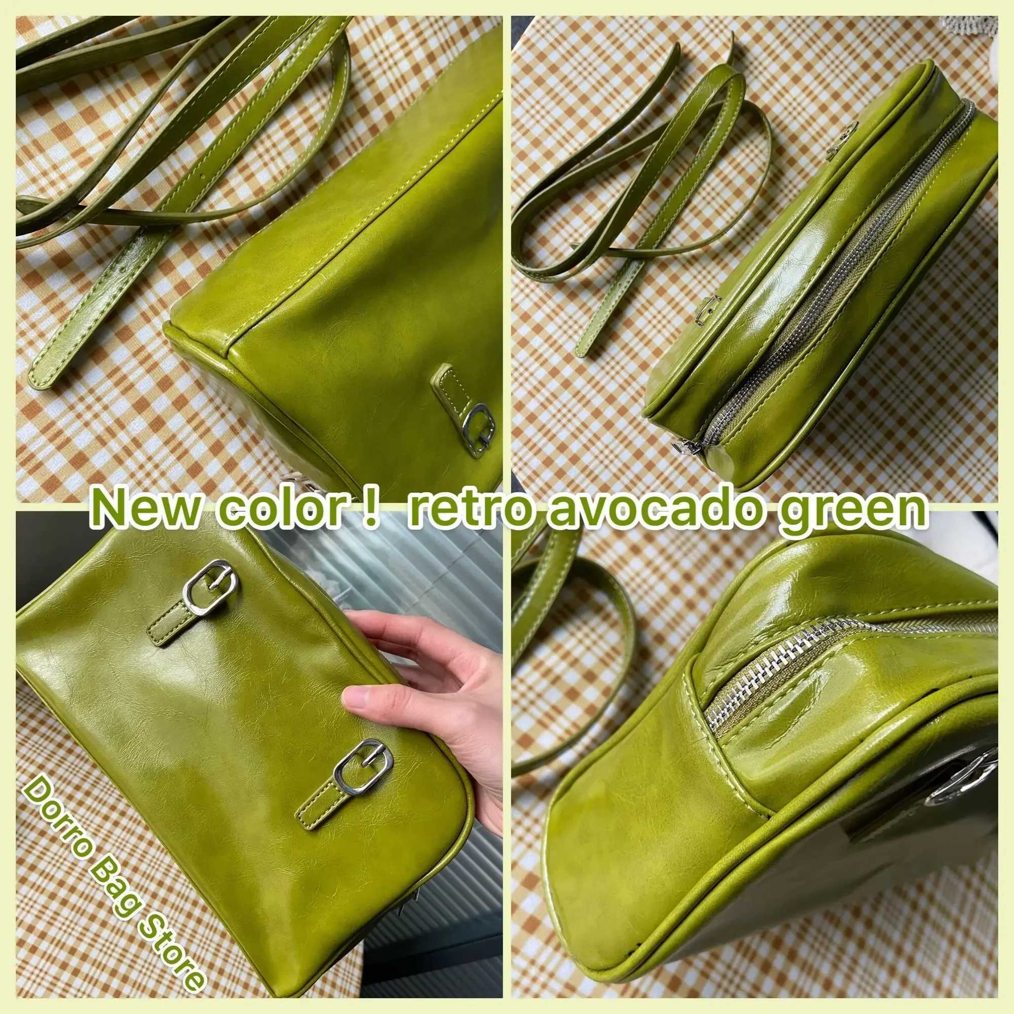 Fi Wen Green Big Shoder Bags PU Leather Fem Purse Handbags Large Capacity Ladies Daily Small Casual Tote Bolso Mujer Z250120