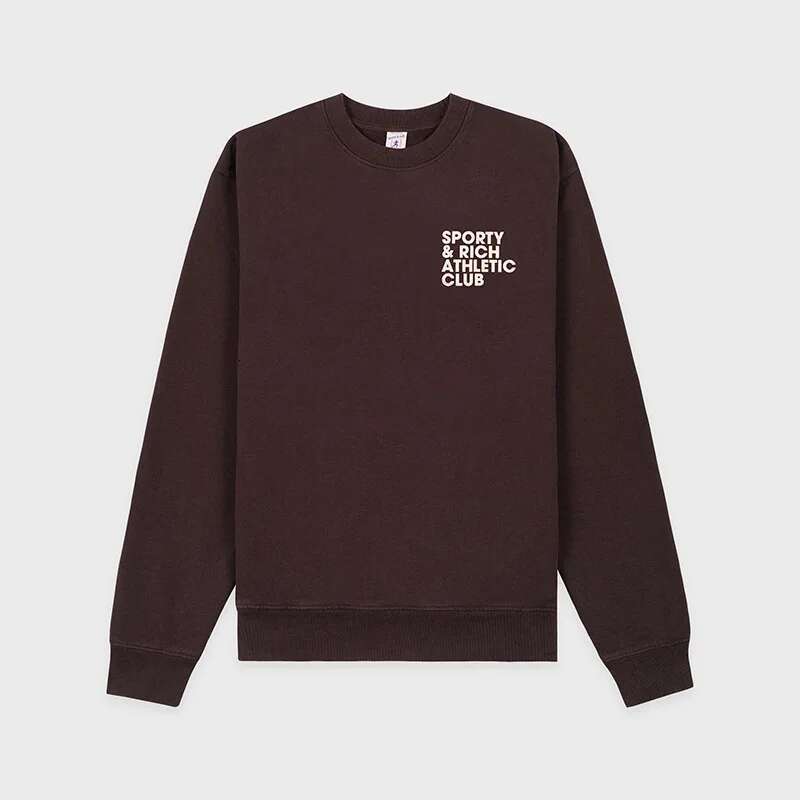 Autumn Winter New North American Niche Sporty&Rich Front And Back Letter Printed Fleece Round Neck Women's Hoodie