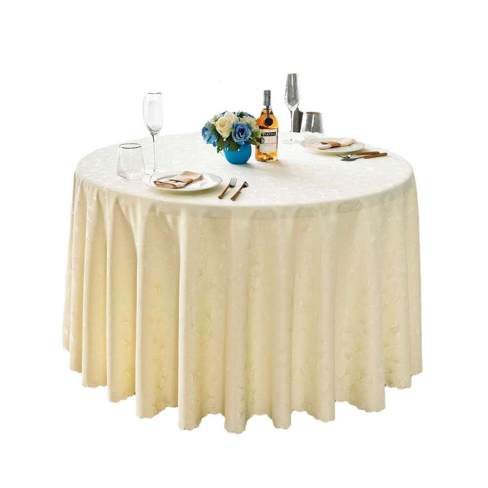 0176 Five star hotels, large round tablecloths, jacquard dark patterned high-end table skirts, embroidered tablecloths
