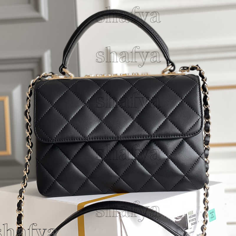 12A All-New Mirror Quality Designer Handbag Lambskin Flap Bag With Handle Luxury Chain Bag With Box