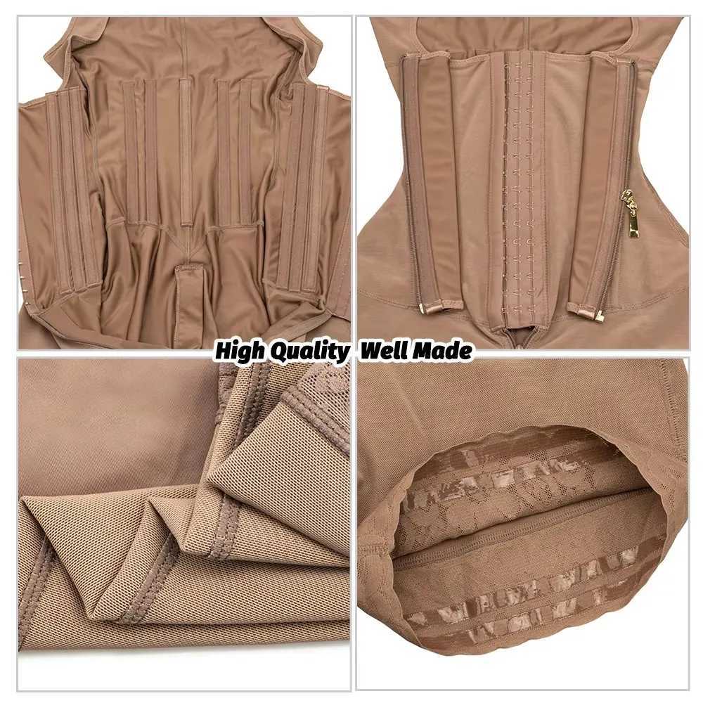 High Compression Girdle Shaper Colombian Fajas Shapewear Postpartum Belly flat Sheath Waist Trainer Belts Woman Extreme Corset W250120