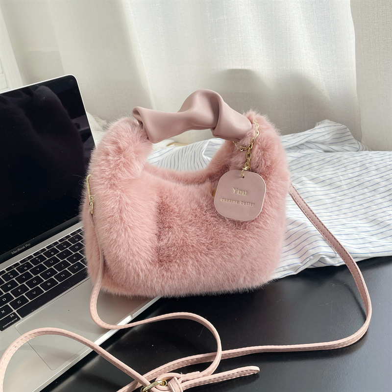 New High-quality Plush Bag Casual Women's Handbag Designer Solid Color Wallet Card Bag Large Capacity Makeup Bag Mobile Phone Bag