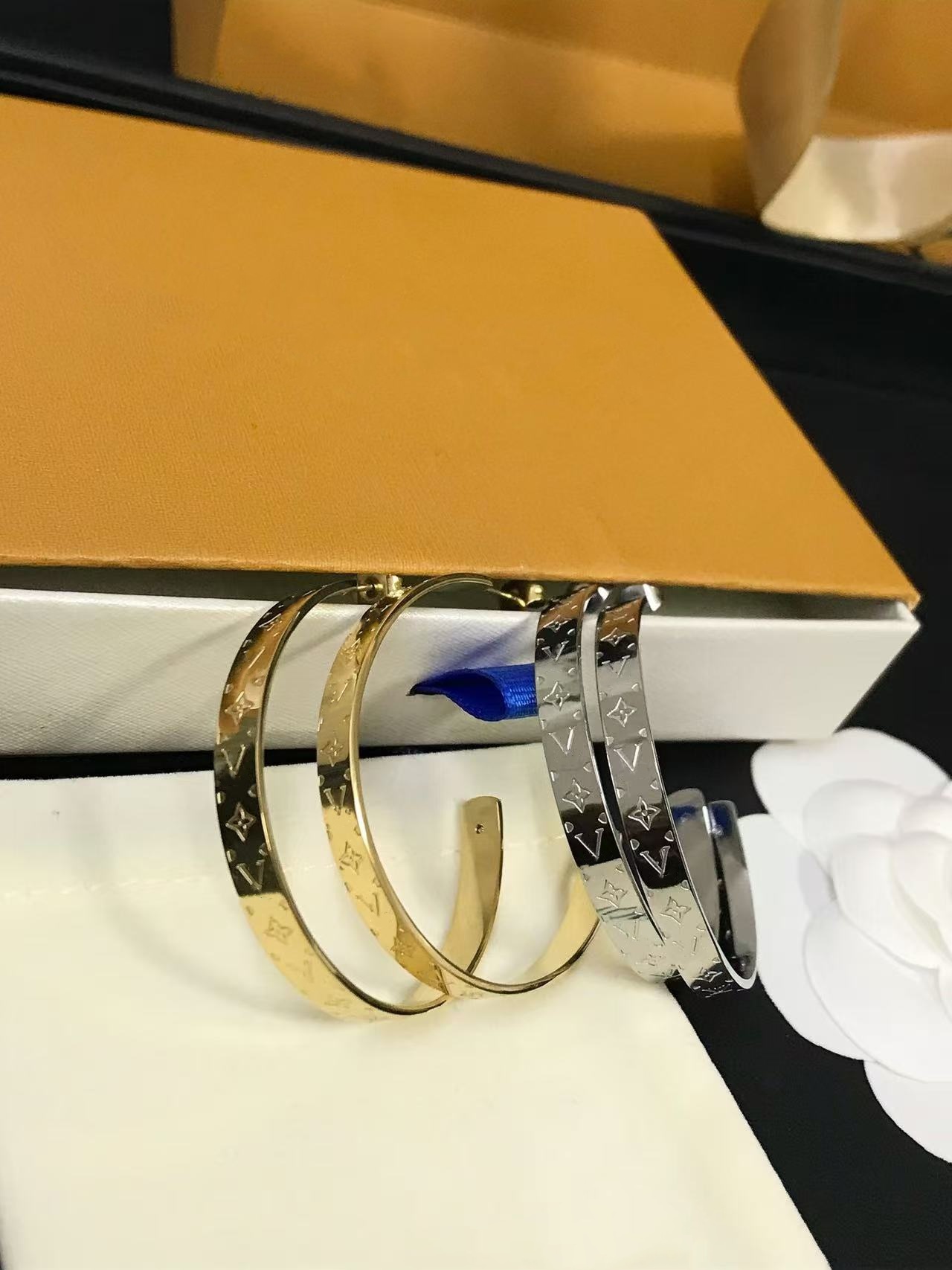 Women's Stud Earrings - 18k Gold-Plated earrings designer earrings Stainless Steel Party Accessories designer earrings for woman