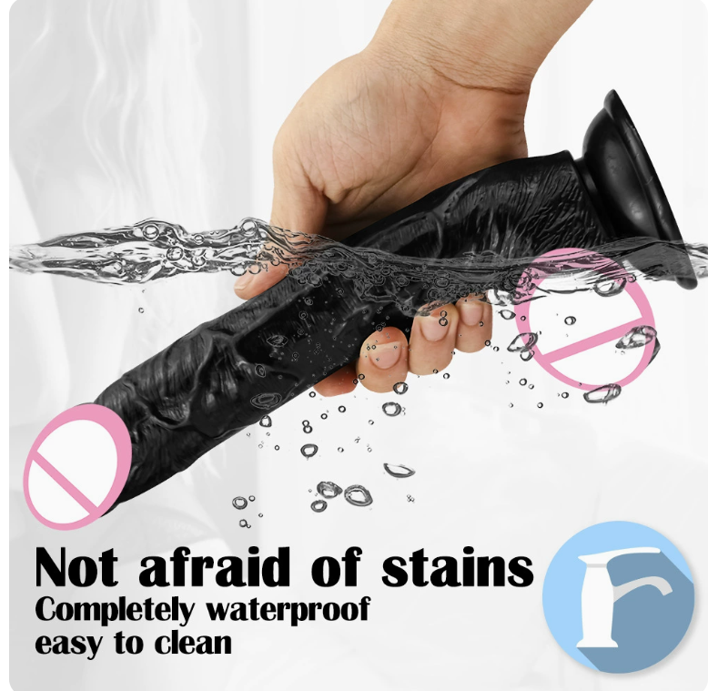 PVC Unisex Realistic Dildo with Suction Base - Adjustable Size for Couples' Play