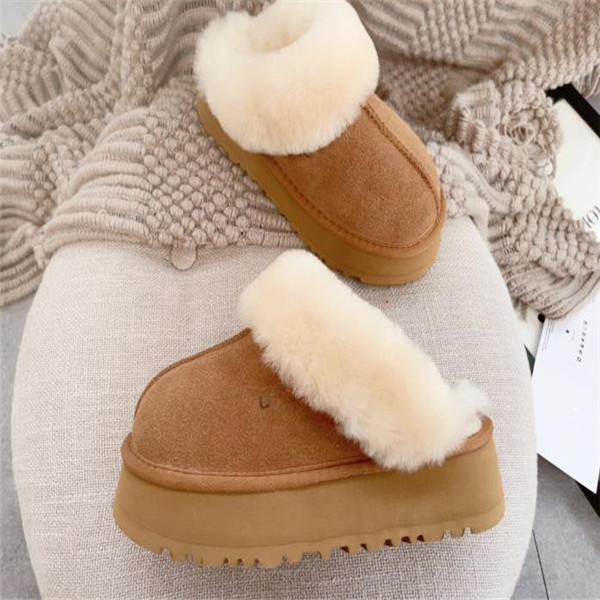 Boots Designer Snow boots slippers Slides Sheepskin Shearling Tazz Mules Women Men Ultra Mini Platform Slip-on Shoes Ankel Booties Winter Antelope brown