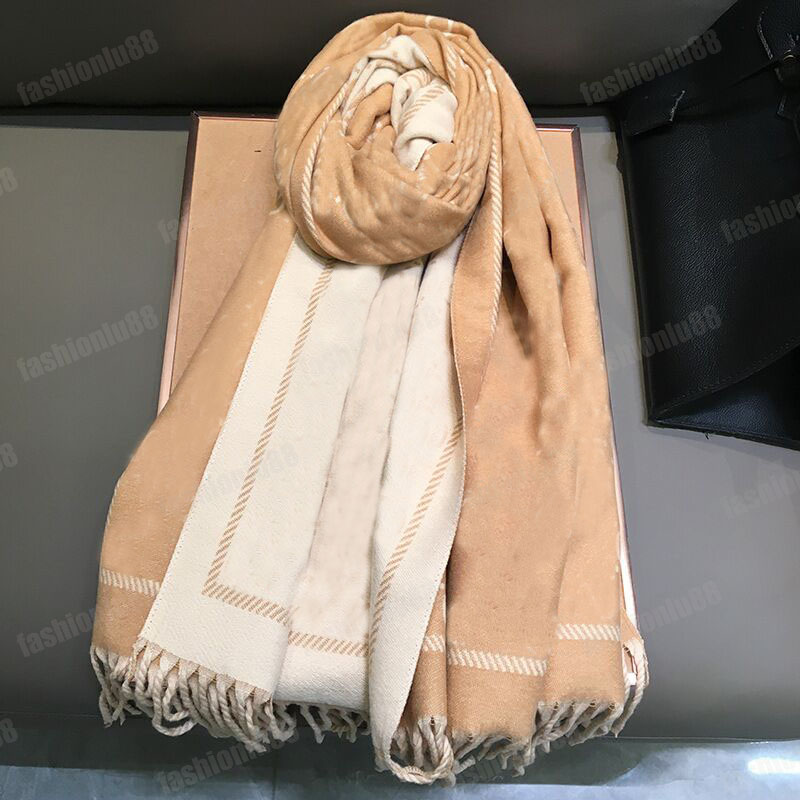 Fashion designer scarf for women cashmere scarf designers echarpe men tassel winter schal full letters sciarpa soft warm wool luxury scarfs classic khaki grey E23