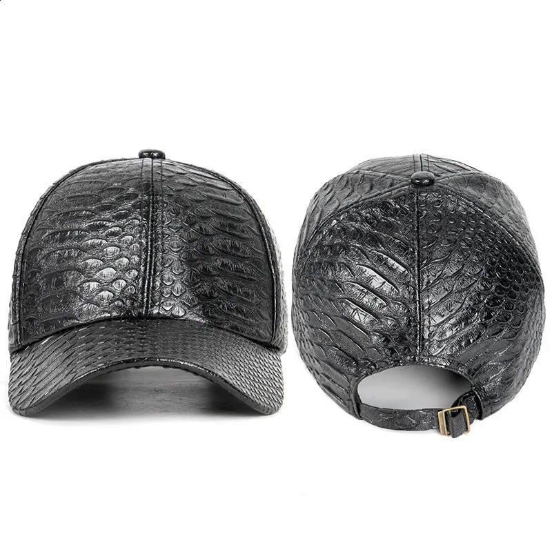 Men Women Novel Pattern PU Leather Punk SunShade Baseball Cap Spring Sport Sunscreen Hip Hop Dance Adjustable Hat U13 241230
