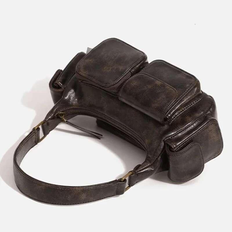 Annmouler Design Hobo Multi Pocket Locomotive New Single Shoulder Underarm High Capacity Women Bag