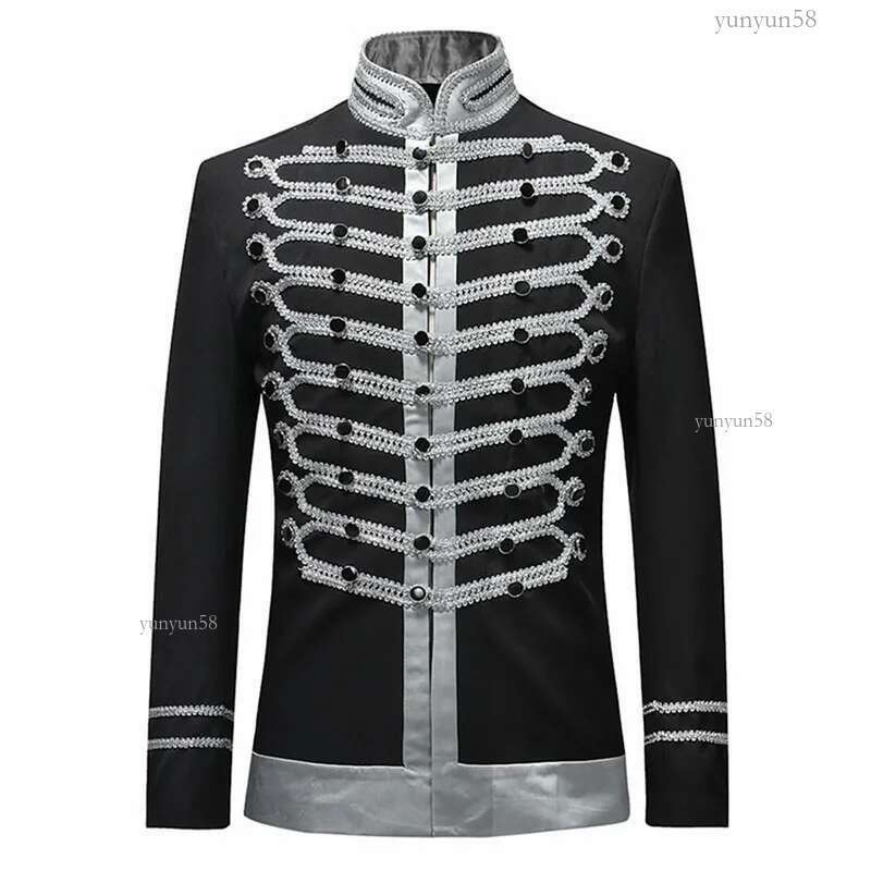 Men's Suits & Blazers Male Single Breasted Suit Jacket Men Stage Fashion Drama Costume Party Blazer Plus Size