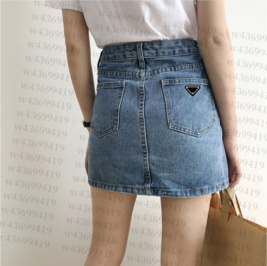 designer denim skirt women brand women's clothing summer dress fashion letter embroidery logo ladies skirt