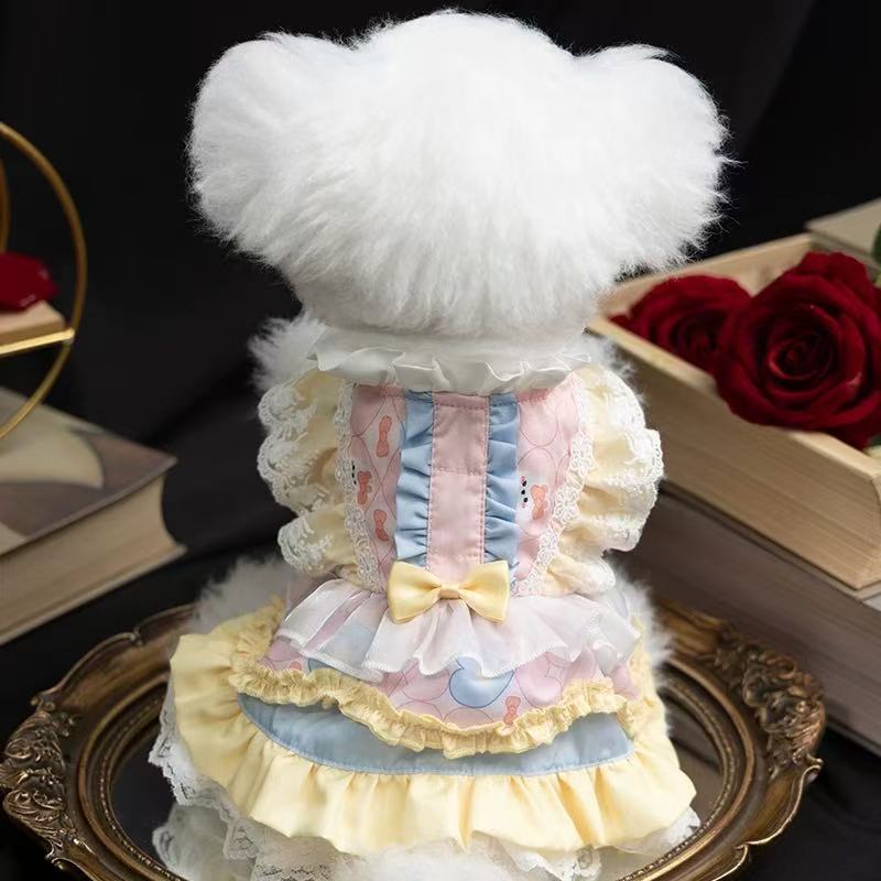 Pet Clothes Autumn Dog Lolita Skirt Puppy Small Dog Schnauzer Pet Dress