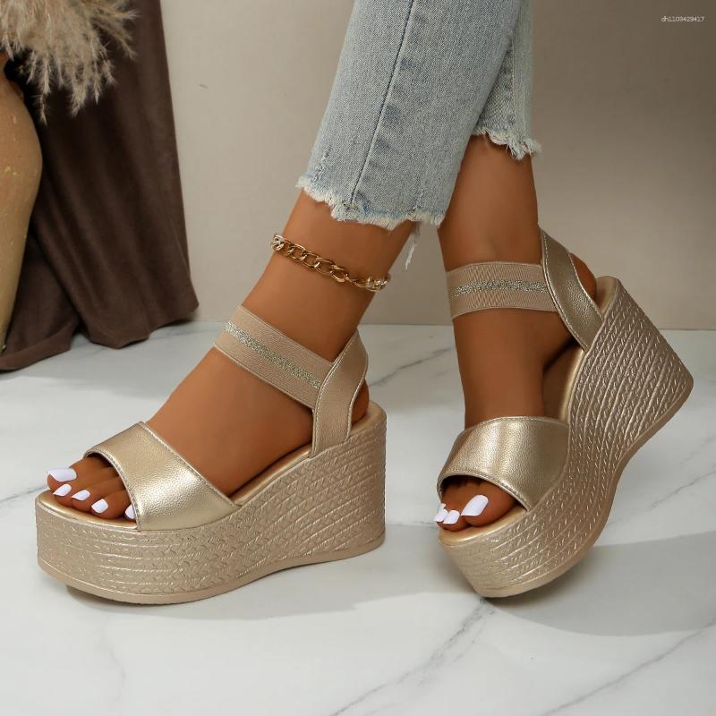 Sandals Summer Women Fashion Platform High Heels Outdoor Open Toe Wedges Shoes For Sandalias De Mujer