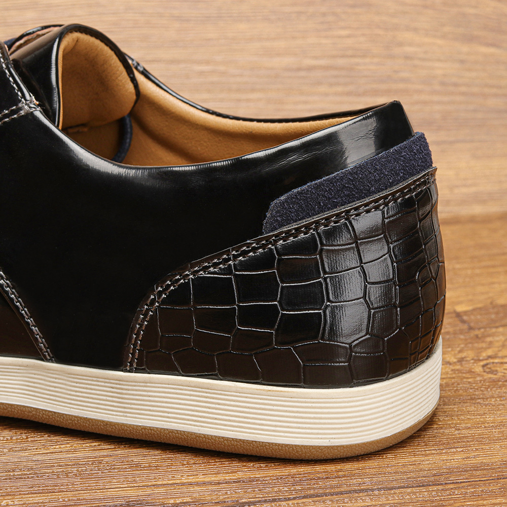 39-50 Cross-border men's casual single shoes foreign trade large size comfortable leather board shoes