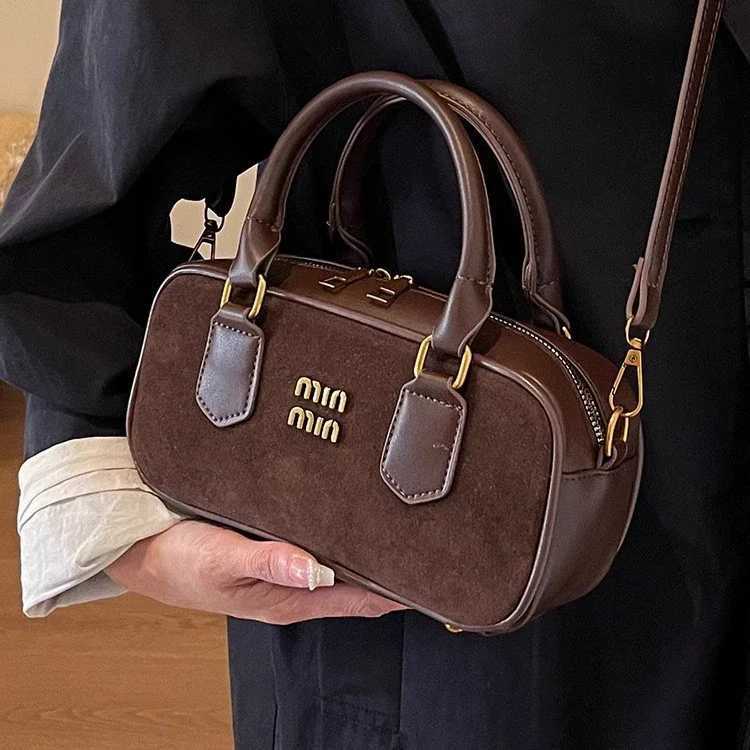 Fi Frosted Bowling Bag Wens Shoder Crossbody Bag New Vegan Veet Ladies Handbags and Purses Mini Square Box Handbags Z250206