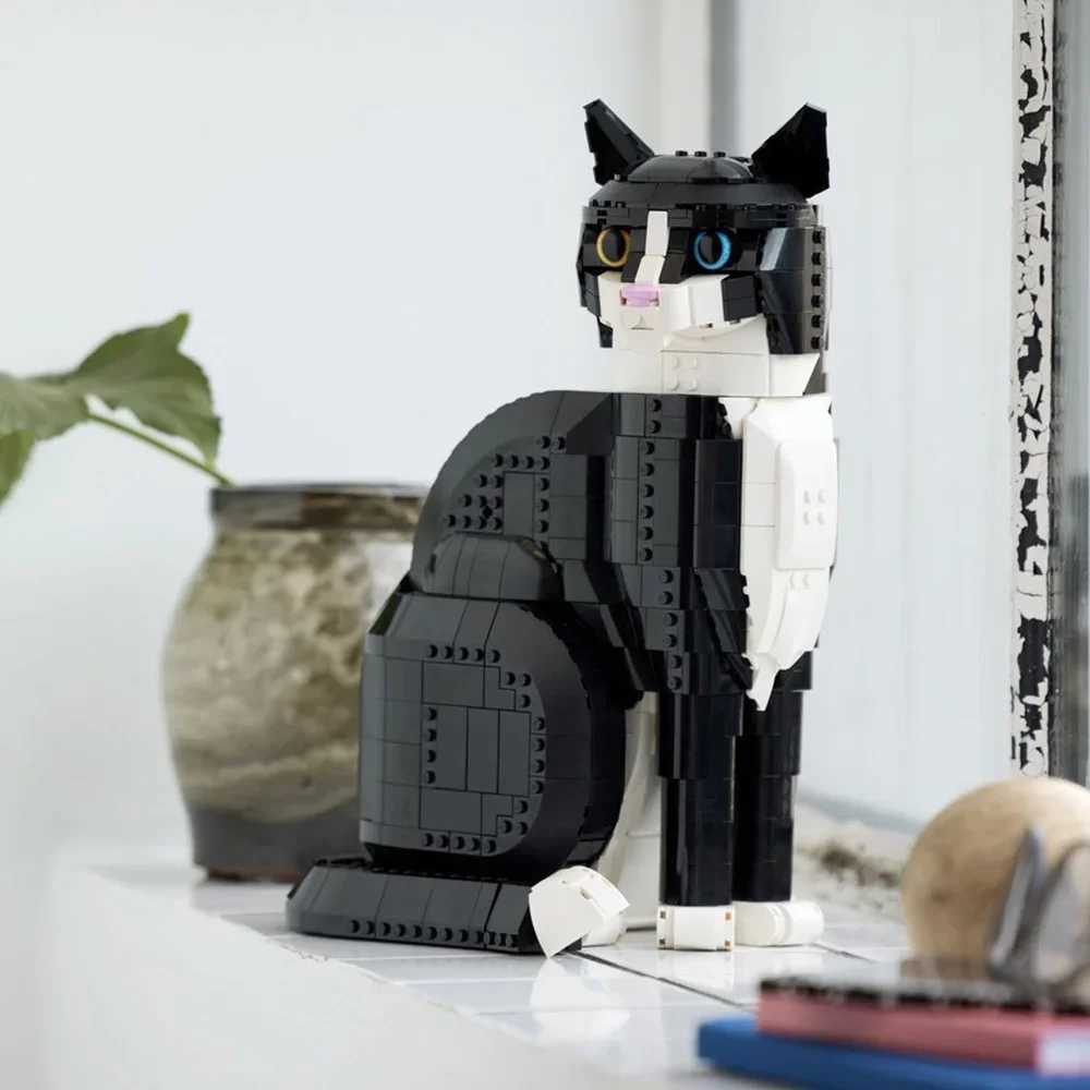 Ideas Building blocks Set Home Dcor Cat Gift for Animal-Lovers Cat Gifts Collectible Model Creative Activi for Adult W250115