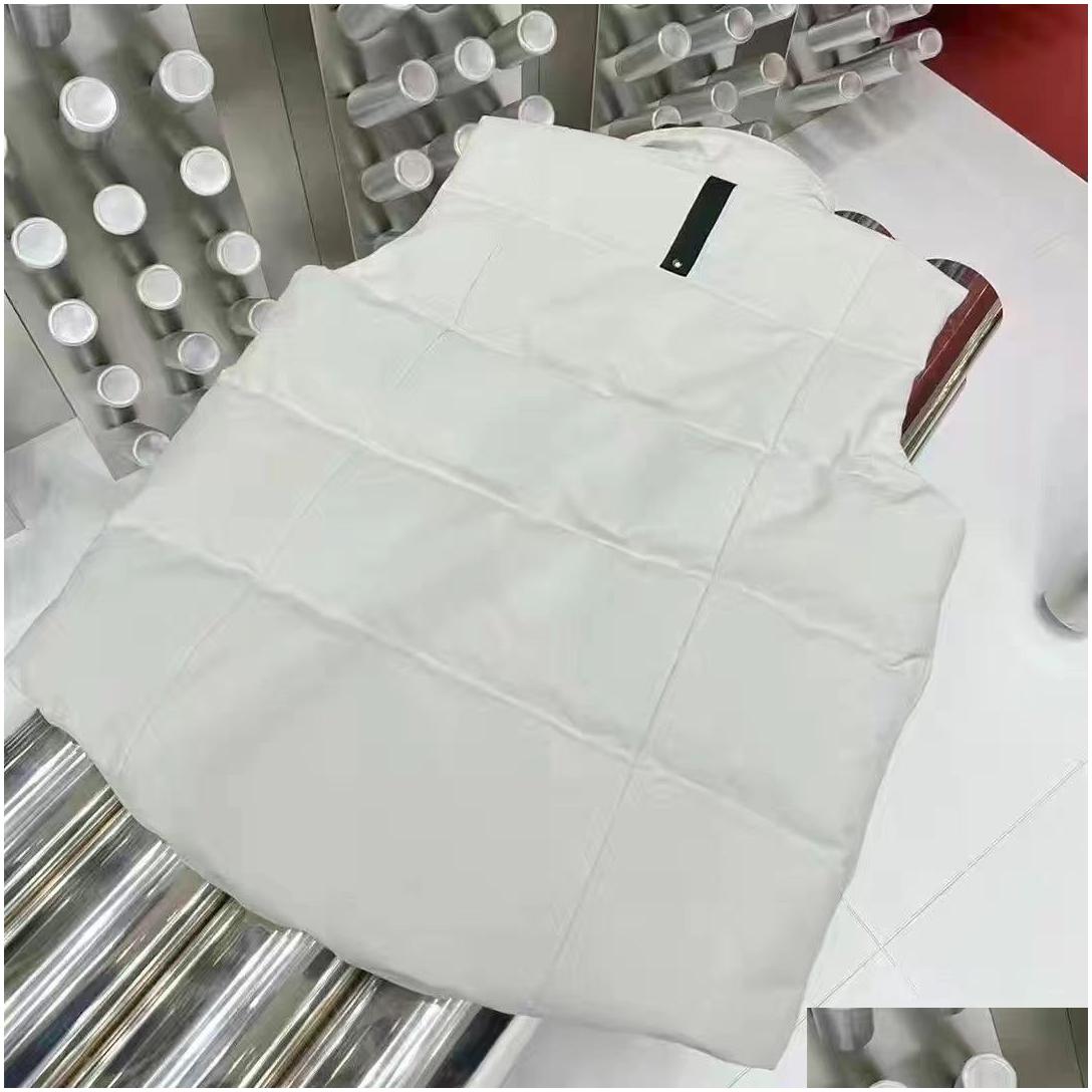 Mens Vests Moose Vest Puffer Canadian Gilet Women Designer Top Quality Waistcoat Letters Printed Outwears Parkas Casual Jacket Ff0 S Otfzo