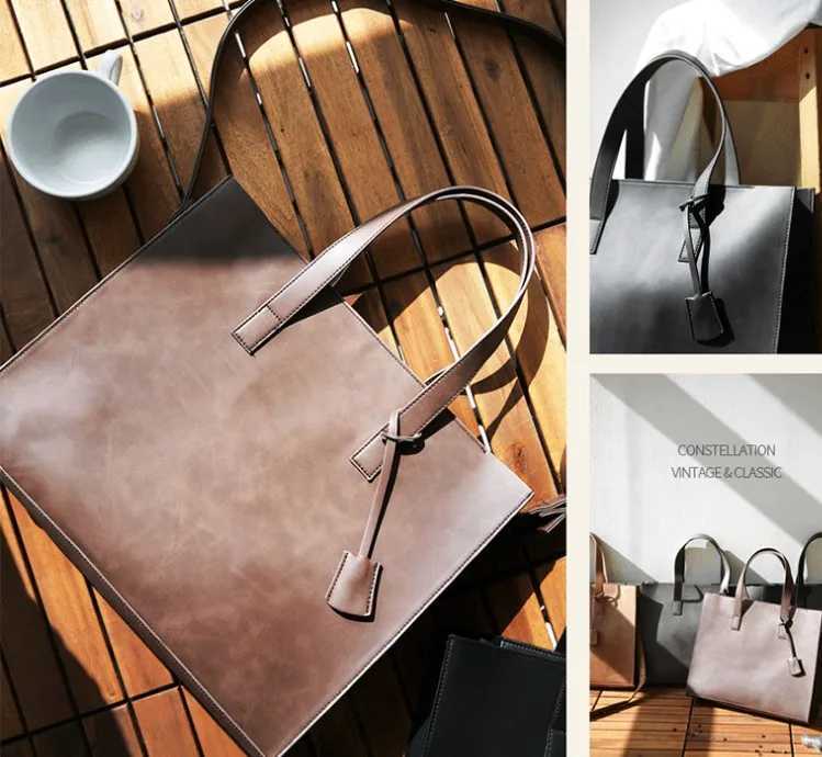 New Arrival Neutral OL Business Casual Handbag PU Leather Bag High Capacity Shoulder Bag Valise Z250118