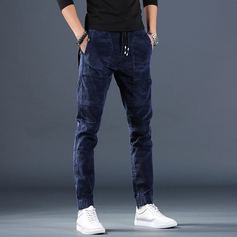 Autumn Corduroy Pants Men Fashion Casual Joggers Trousers 250113