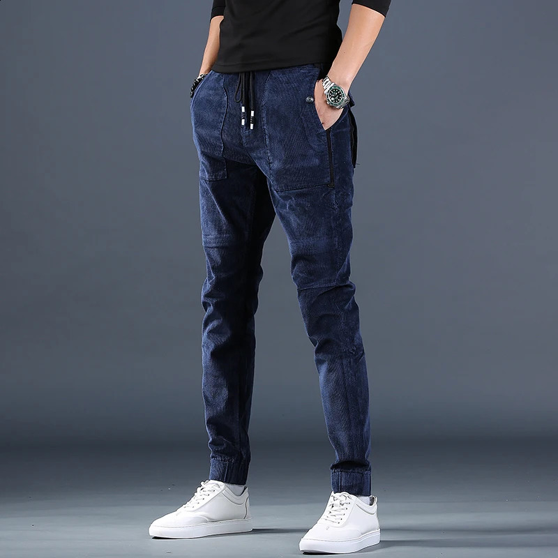 Autumn Corduroy Pants Men Fashion Casual Joggers Trousers 250113