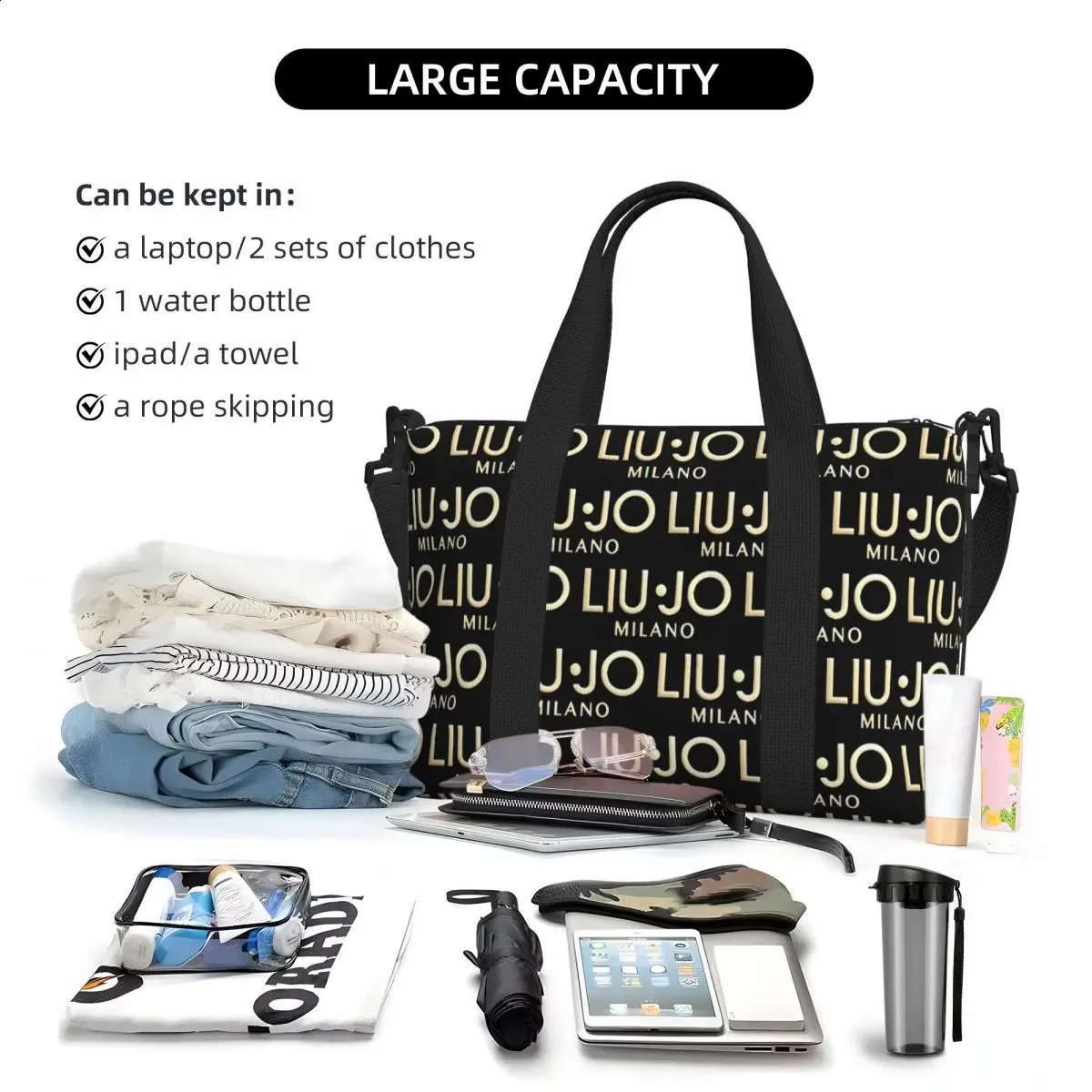 Custom Fashion Groceries Tote Shopping Bags Women Big Capacity Gym Beach Travel Bags 250114