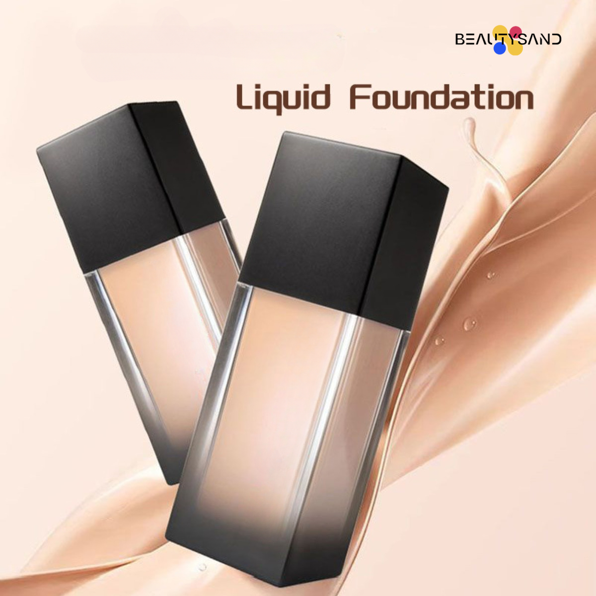 HUD B Liquid Face Foundation Concealer Moisturizing Oil Control Natural Skin Color No Powder Moisturizing No Makeup 34ml Make Up Foundation Base Beauty