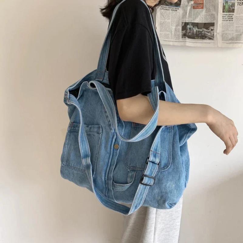 Totes Denim Shoulder Bags For Women Casual Jeans Designer Tote Crosbody Handbags Shopping Bag Bolsos Para Mujer 2025