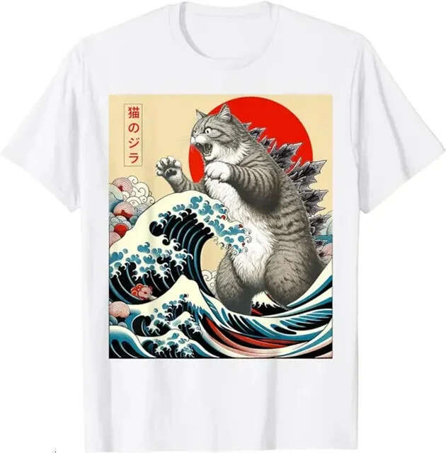 Classic Casual Funny Cat Art Gifts For Men Women T-Shirt Pu
