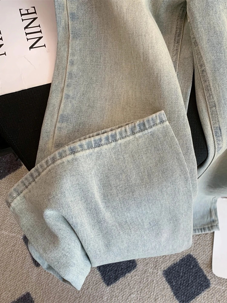 Harajuku Vintage High Waist Loose Jeans Womens Street Casual Trashy Style Pants Summer Y2K Wide Leg Baggy Denim Trouser 250113