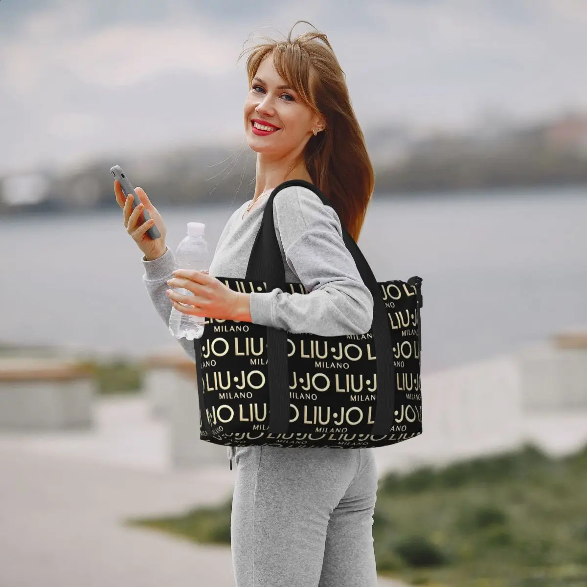 Custom Fashion Groceries Tote Shopping Bags Women Big Capacity Gym Beach Travel Bags 250114