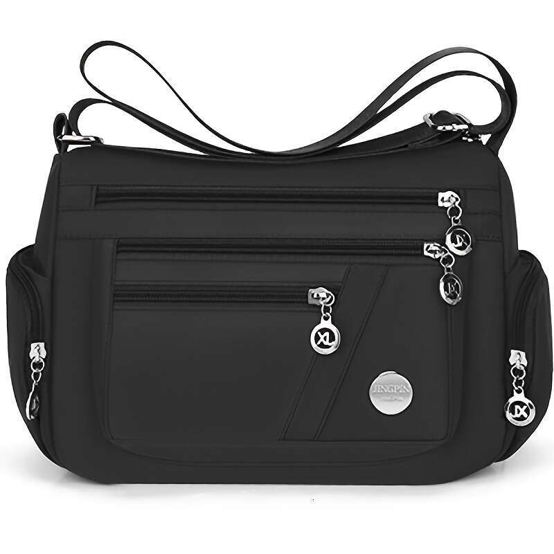 Neutral new nylon men's women's bags Oxford fabric single shoulder crossbody travel Middle aged and elderly multi-layer leisure bag