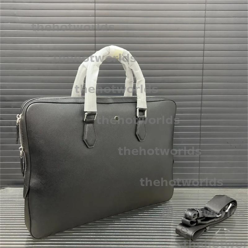 Two Colors Business Briefcase Men Designer Geometric Elements Soft Handle Laptop Bag Minimalsit Computer Interlayer Zipper Handbags