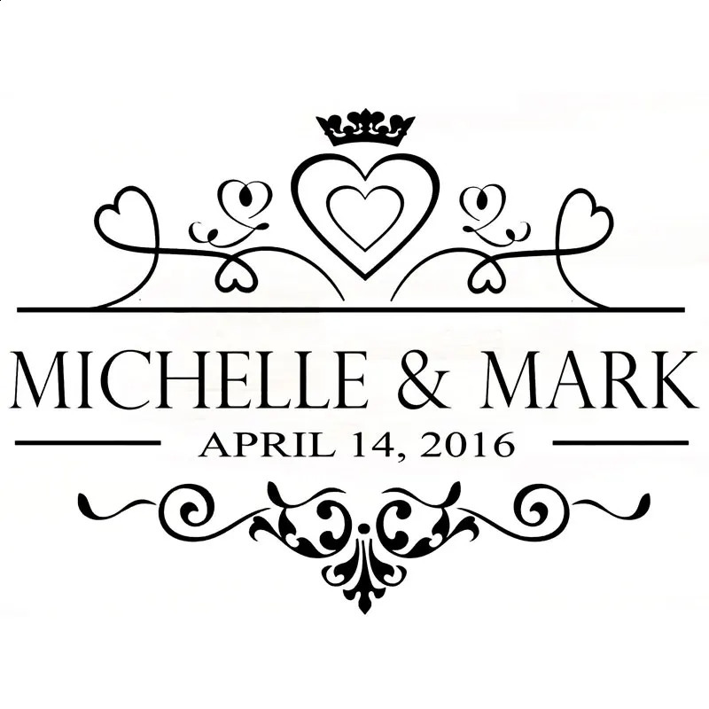 Wedding dance floor decals wedding floor flower embossed vinyl floor stickers party decoration custom name and date DIY decoration WD17 250114