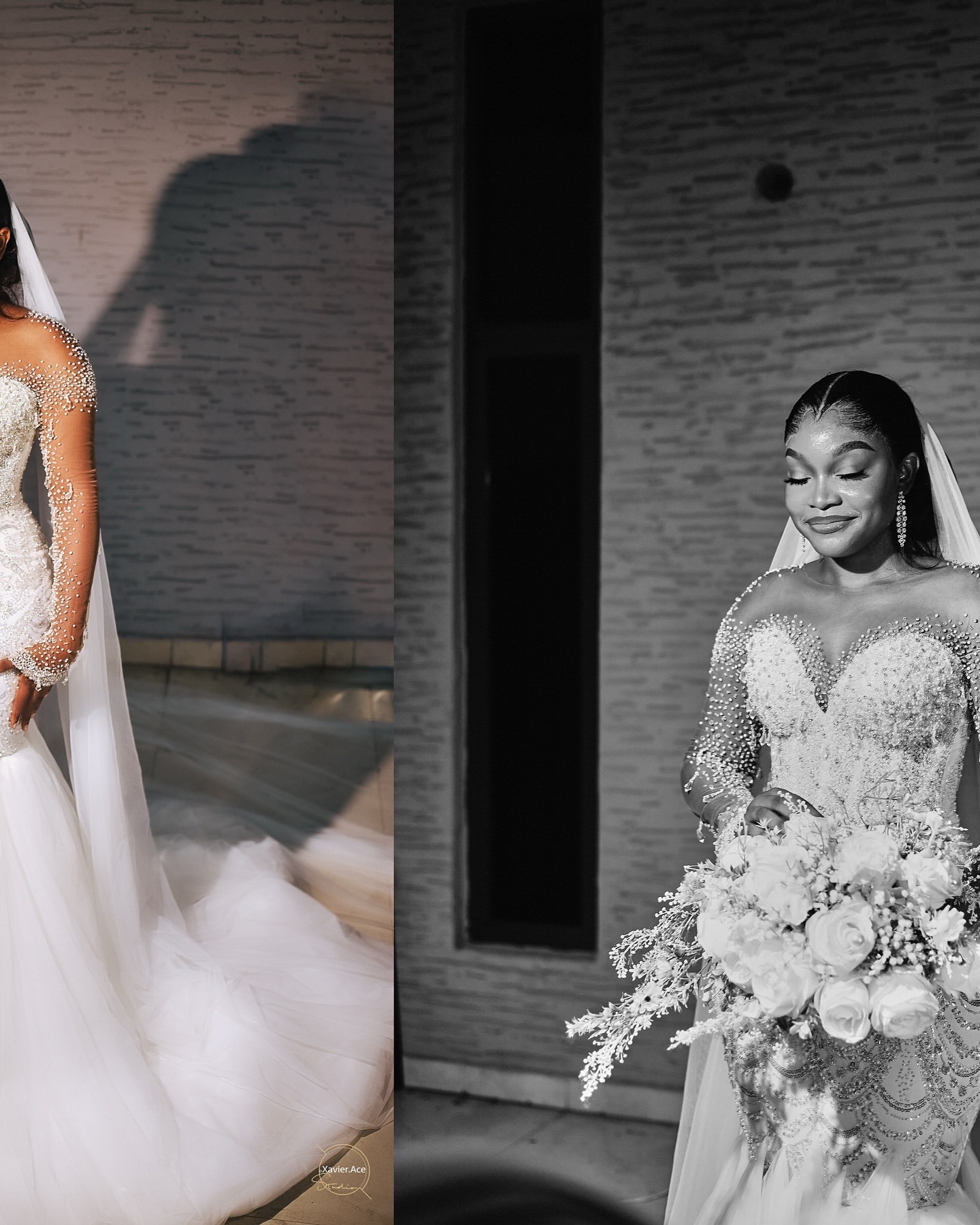 2025 Arabic Aso Ebi Plus Size Ivory Lace Wedding Dresses Crystals Beaded Full Sleeves Sheer Neck Tulle Bridal Gowns Dress For Bride ZJ038