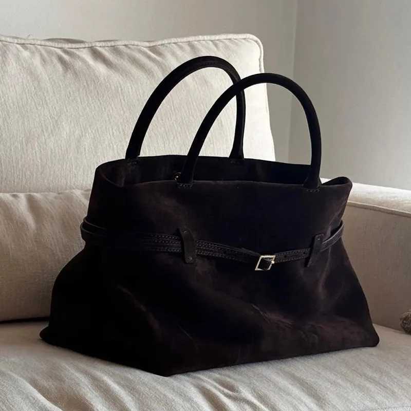 New Arrival Fashion Suede Large Capcity Tote Bag Designer Belt Women Handbag Maillard Autumn and Winter Bags Luxury Vintage Big Commuter Bag Z250118