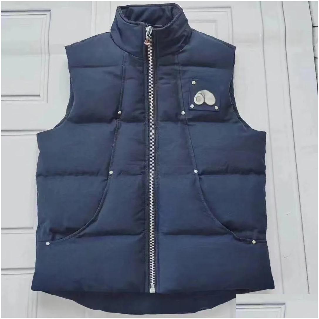 Mens Vests Moose Vest Puffer Canadian Gilet Women Designer Top Quality Waistcoat Letters Printed Outwears Parkas Casual Jacket Ff0 S Otfzo