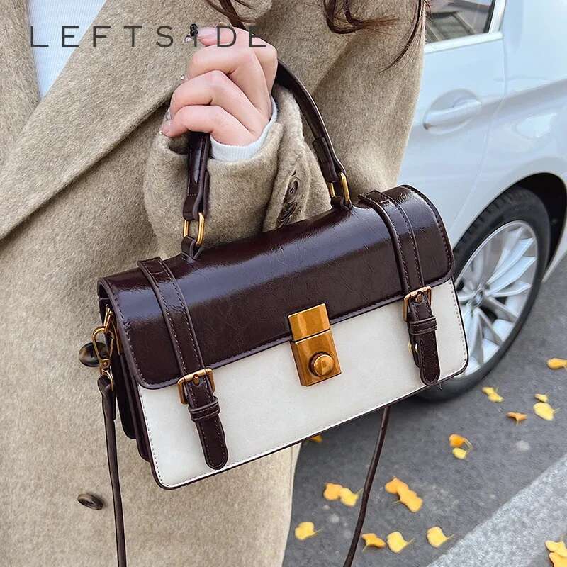 Small PU Leather Crossbody Bags Lady Short Handle Shoulder Bag for Women 2025 New Designer Y2K Handbags and Purses