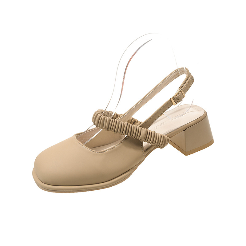 Women Sandals Fashion High Heel hot New Style Simple Design Versatile Triple Beige Khaki Free shipping