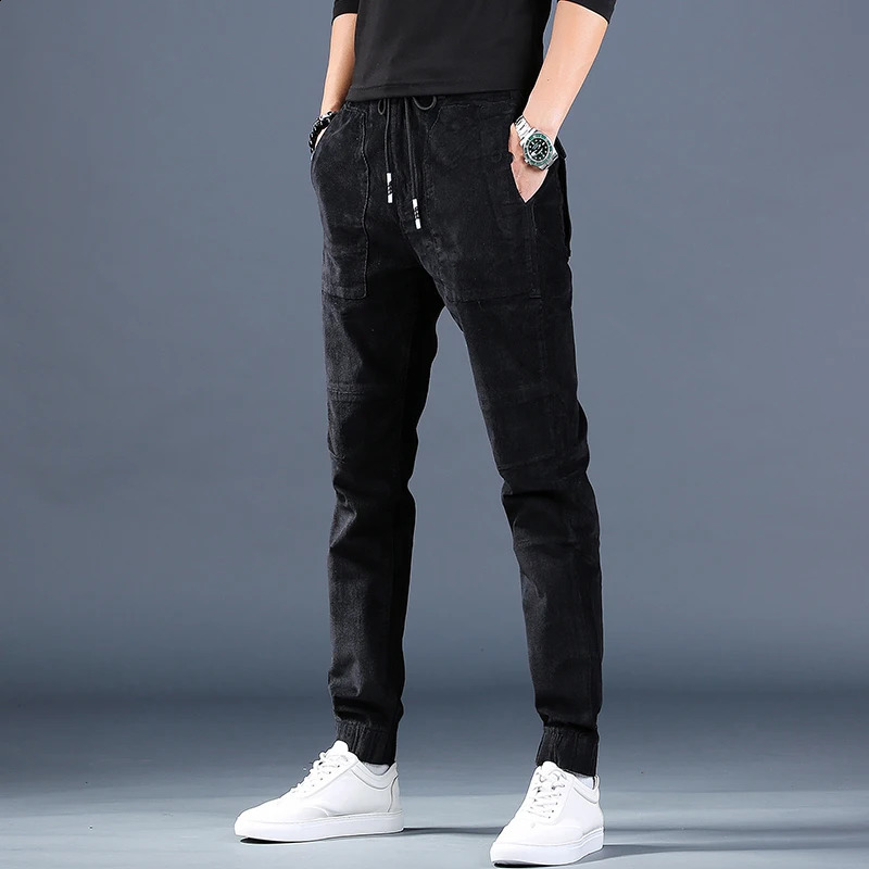 Autumn Corduroy Pants Men Fashion Casual Joggers Trousers 250113