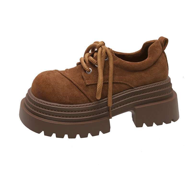 Designer Vintage Wo men Mary Jane Fas hion Lace Up 2025 Spring Autumn Platform Single Shoes