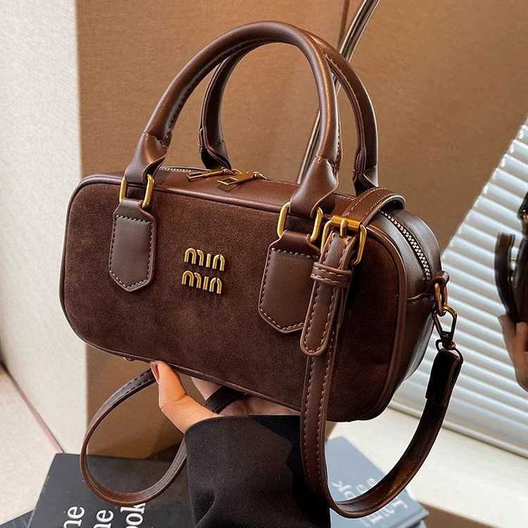 Fi Frosted Bowling Bag Wens Shoder Crossbody Bag New Vegan Veet Ladies Handbags and Purses Mini Square Box Handbags Z250206