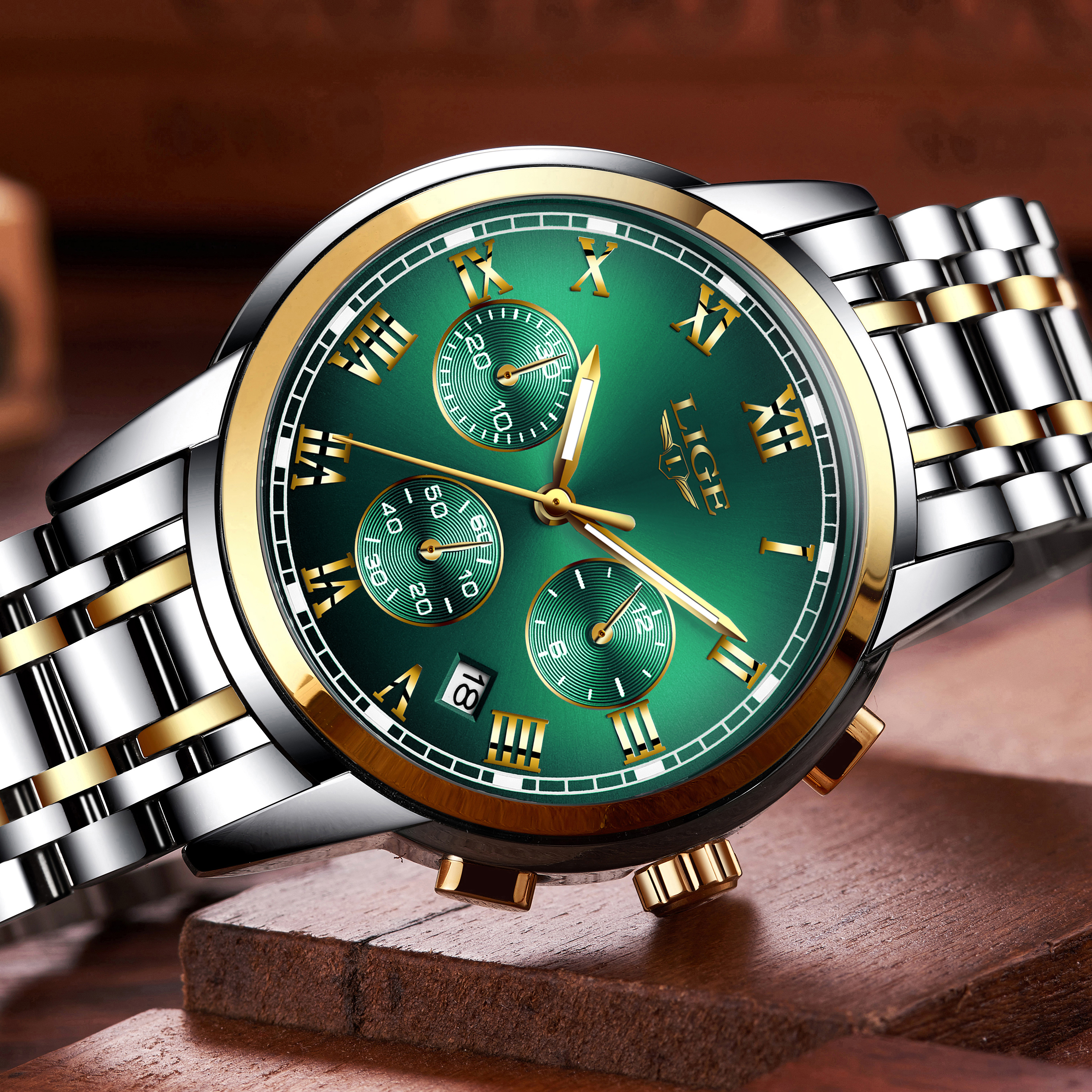 2025 New LIGE Watches Men Luxury Brand Chronograph Male Sport Watches Waterproof Stainless Steel Quartz Men Watch
