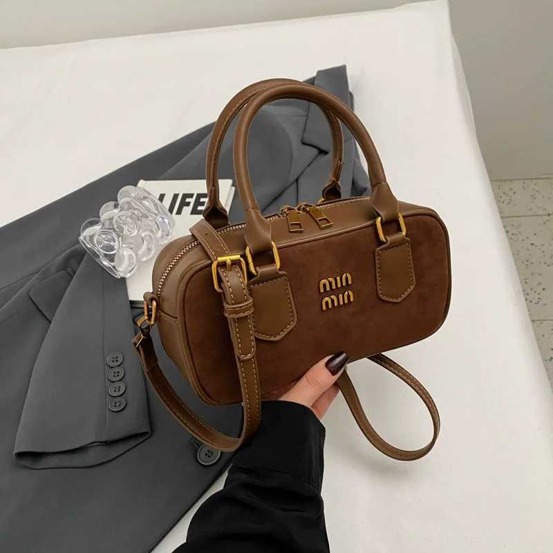 Fi Frosted Bowling Bag Wens Shoder Crossbody Bag New Vegan Veet Ladies Handbags and Purses Mini Square Box Handbags Z250206
