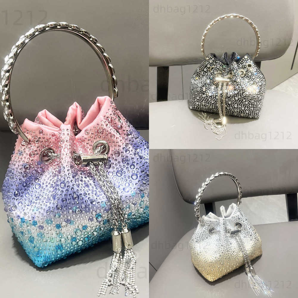 Totes Handle Rhinestones Evening clutch Bag Purses and handbag luxury Designer shoulder bag Shiny Crystal Clutch purse bucket bag T250120638S