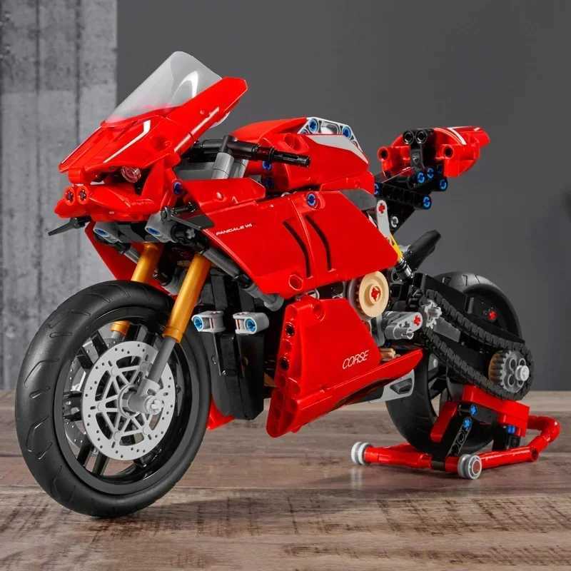 Technical Motorcycle Ducatis Racing Car Building Blocks 42107 IDEAS Model Motorcycle Vehicle Bricks Toys for Kids Christmas Gifts W250115